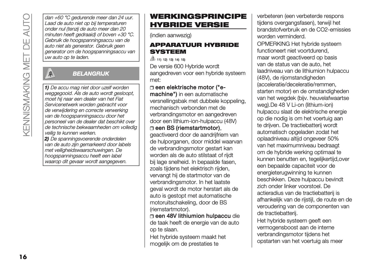 2026 Fiat 600 Owner's Manual | Dutch