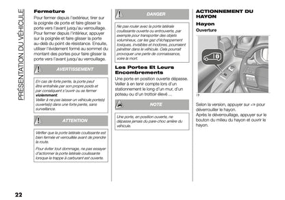 2025 Fiat Doblò Owner's Manual | French