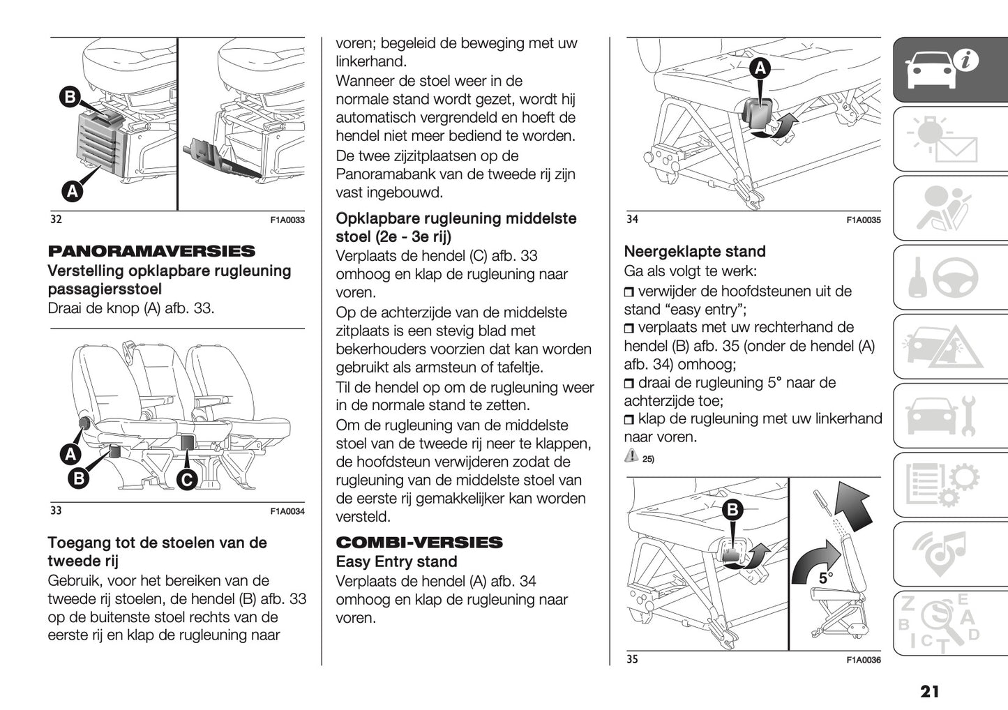 2019-2020 Fiat Ducato Camper Owner's Manual | Dutch