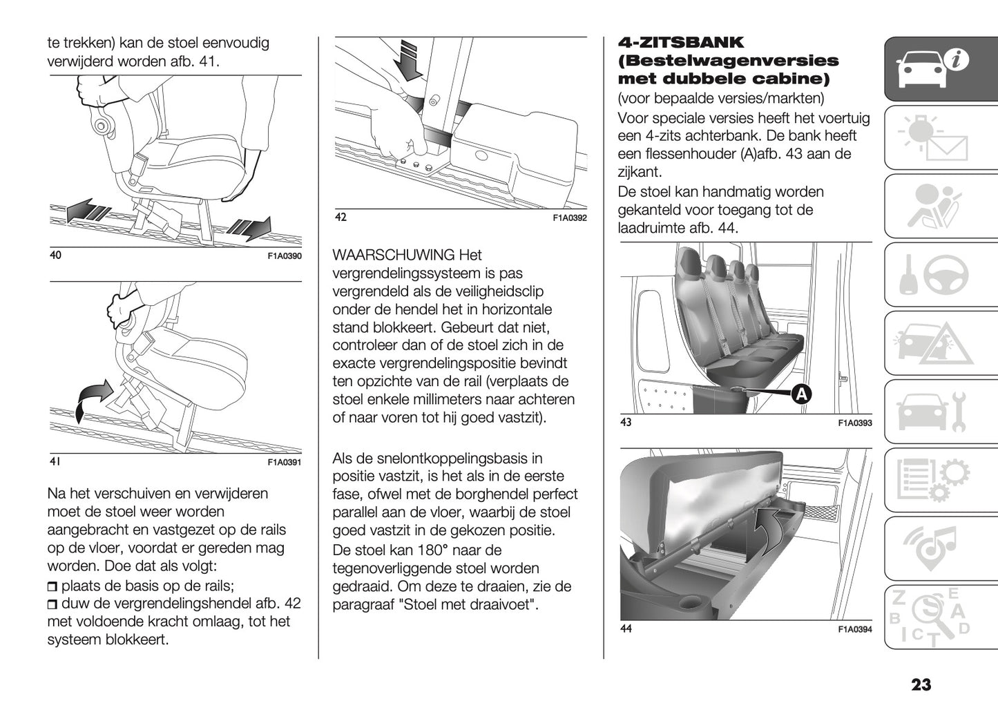 2019-2020 Fiat Ducato Camper Owner's Manual | Dutch