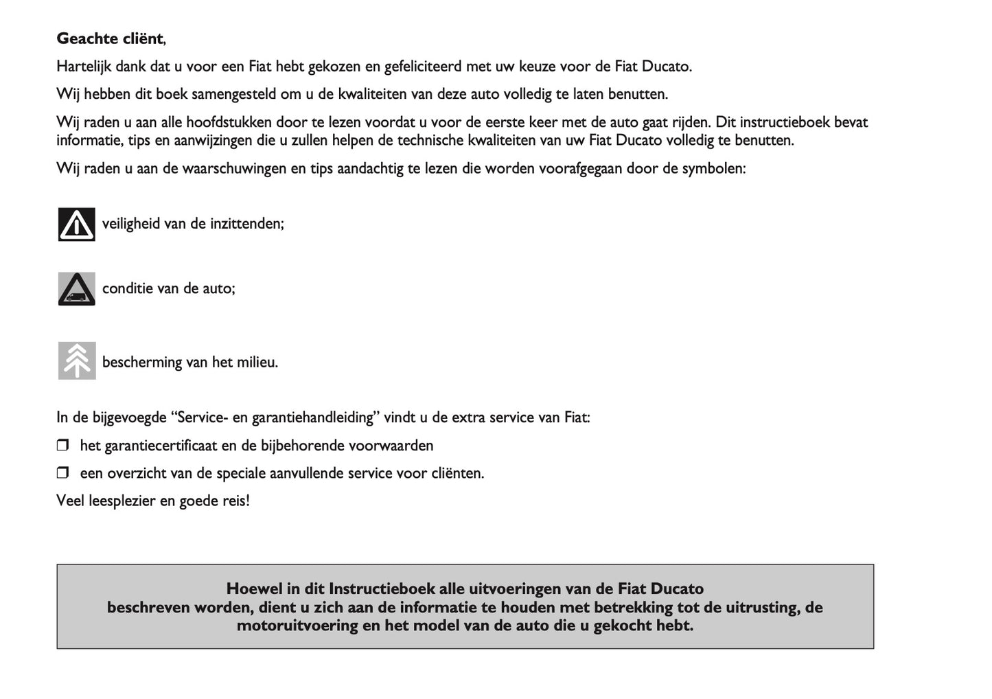 2010-2011 Fiat Ducato Owner's Manual | Dutch
