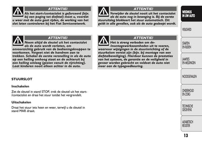 2010-2011 Fiat Ducato Owner's Manual | Dutch