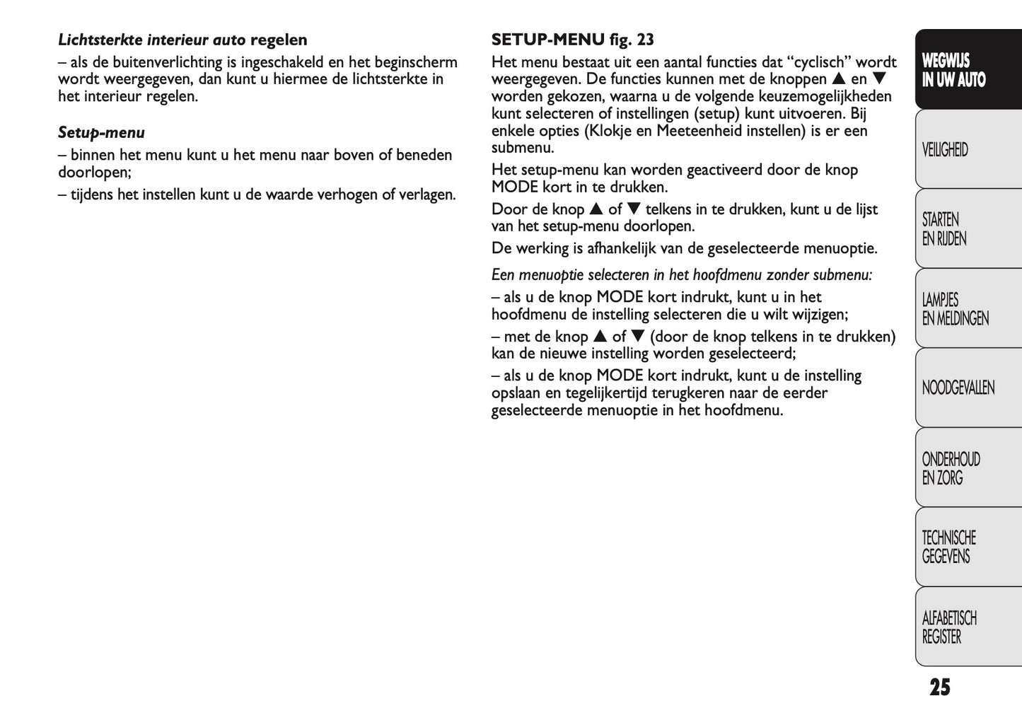 2010-2011 Fiat Ducato Owner's Manual | Dutch
