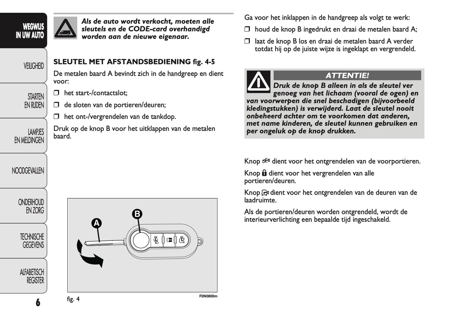 2010-2011 Fiat Ducato Owner's Manual | Dutch
