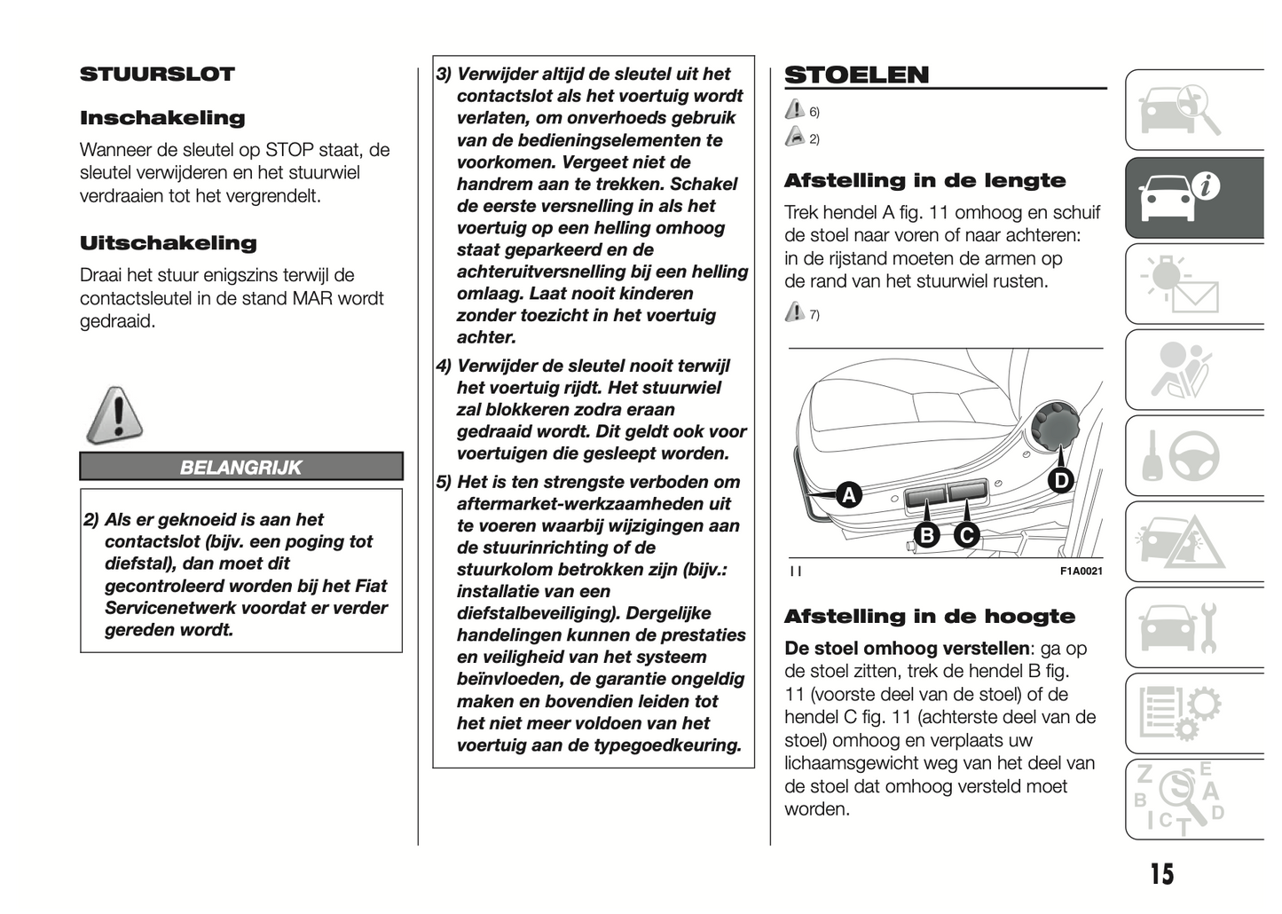 2015-2016 Fiat Ducato Owner's Manual | Dutch