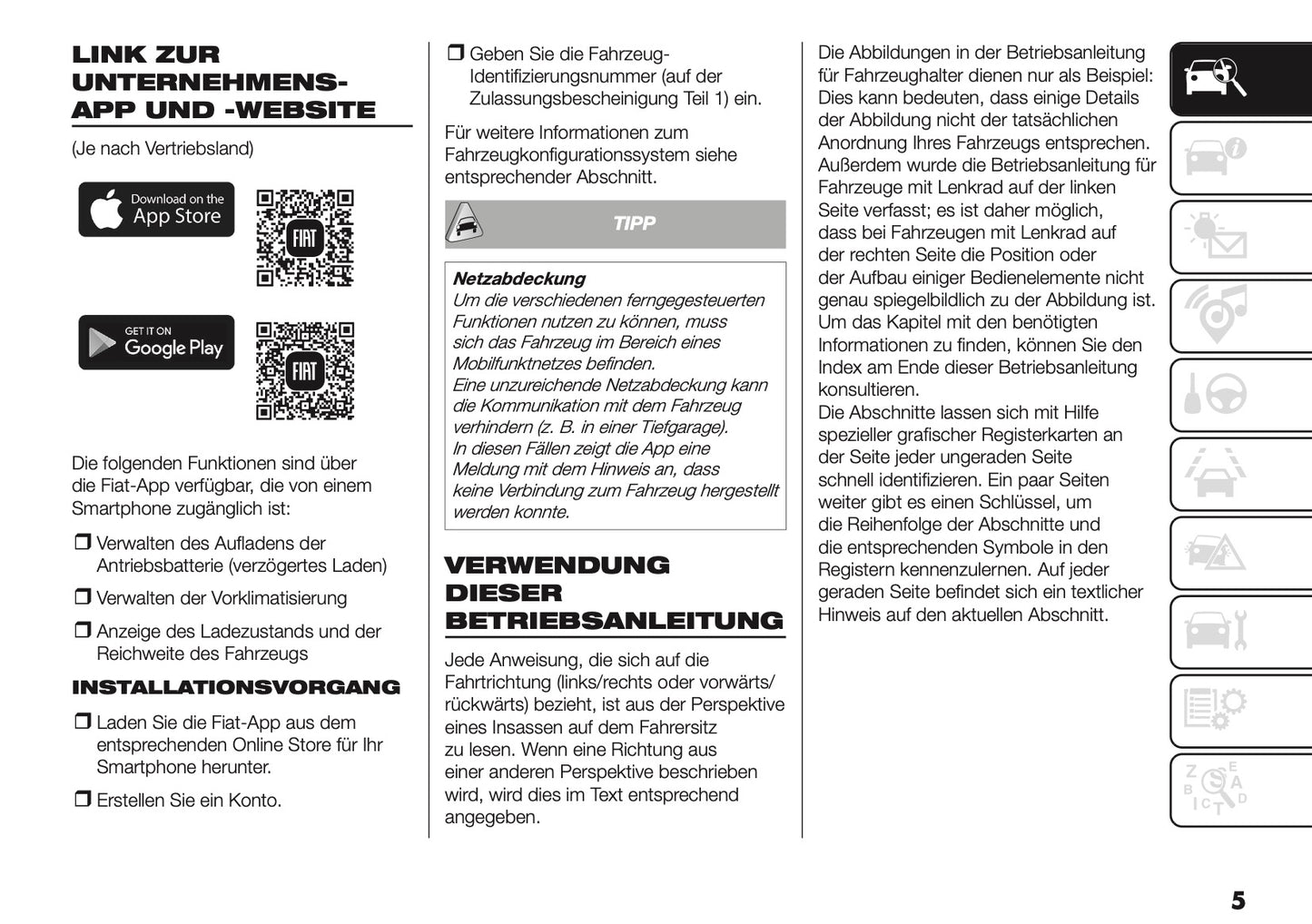 2025-2026 Fiat Grande Panda Owner's Manual | German