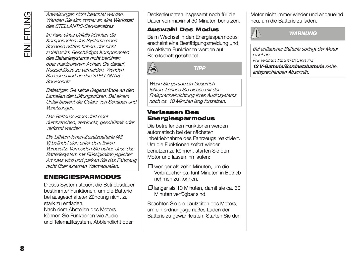 2025-2026 Fiat Grande Panda Owner's Manual | German