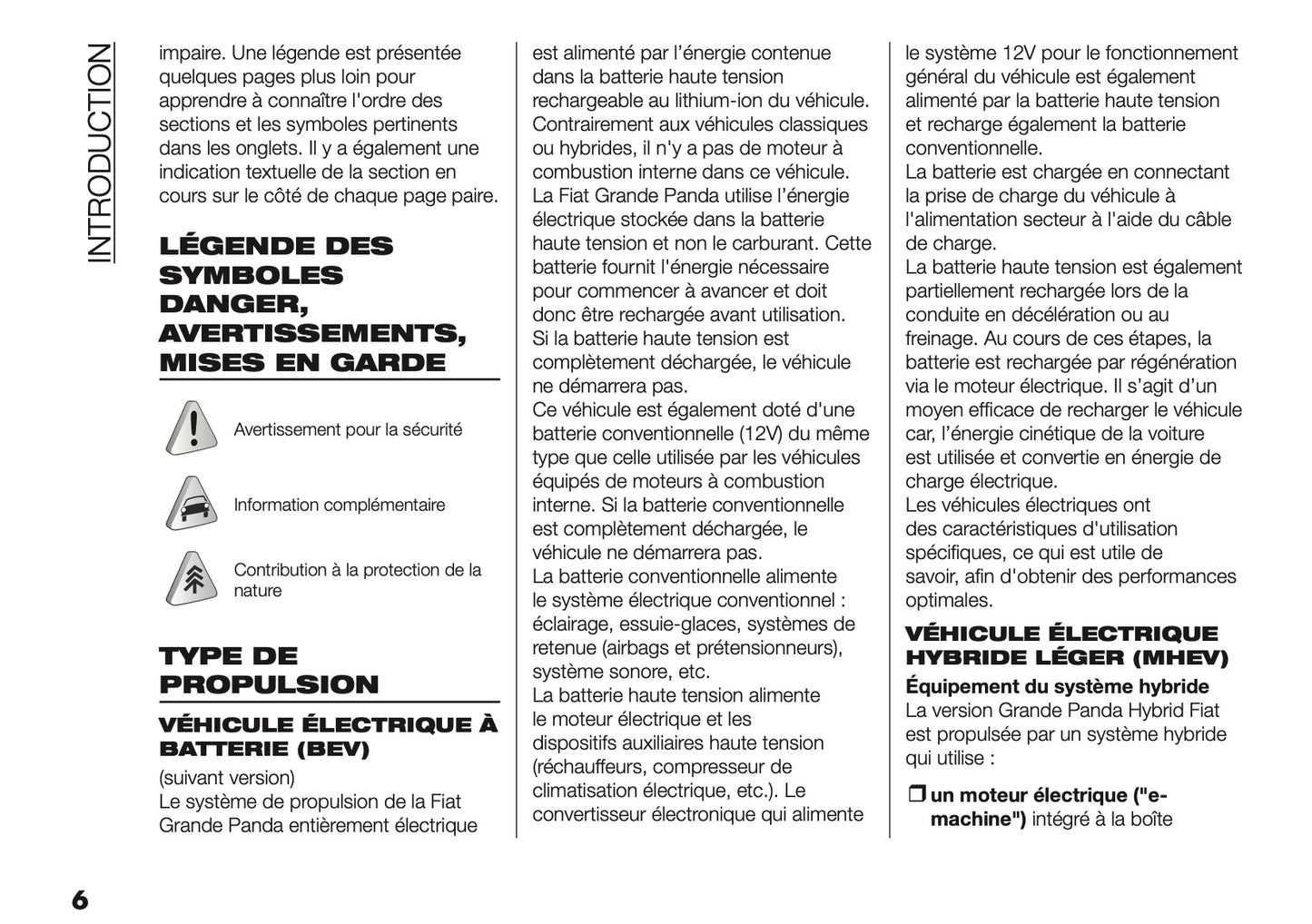 2025-2026 Fiat Grande Panda Manuel du propriétaire | Français