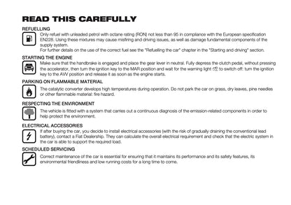 2026 Fiat Panda/Pandina Owner's Manual | English
