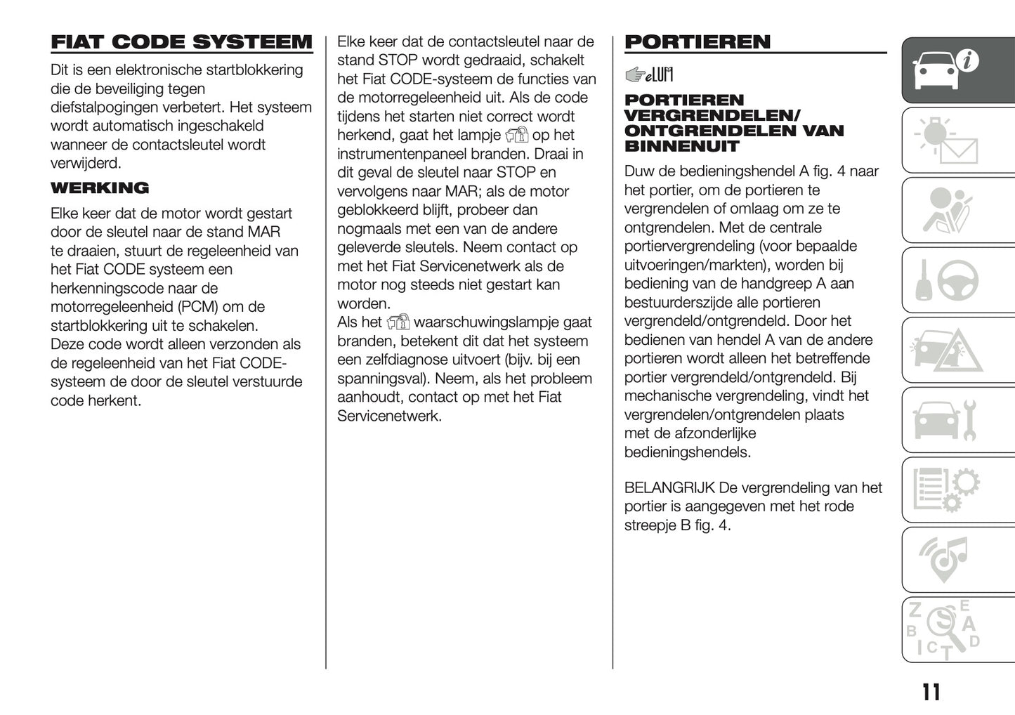 2018-2019 Fiat Panda Owner's Manual | Dutch