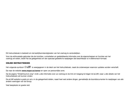 2018-2019 Fiat Panda Owner's Manual | Dutch
