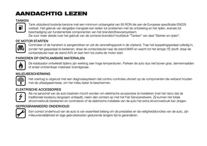 2026 Fiat Panda/Pandina Owner's Manual | Dutch