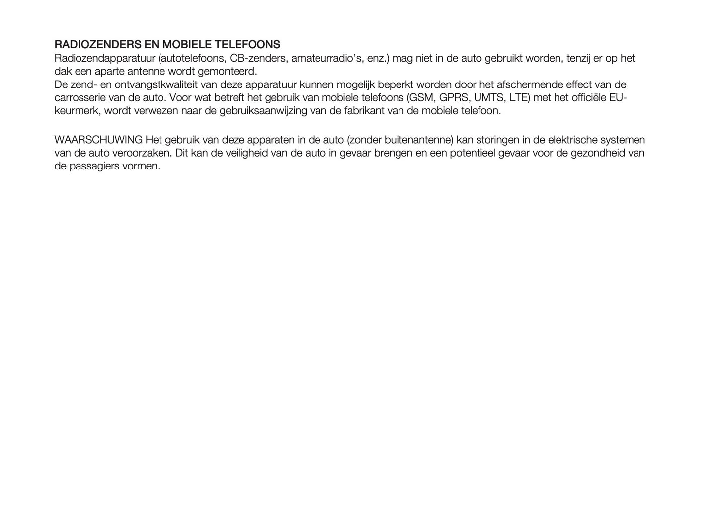 2026 Fiat Panda/Pandina Owner's Manual | Dutch