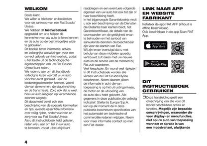 2026 Fiat Scudo/Ulysse Owner's Manual | Dutch