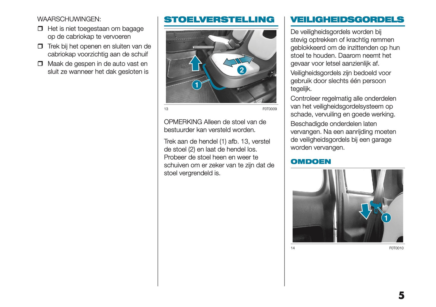 2023-2025 Fiat Topolino Owner's Manual | Dutch