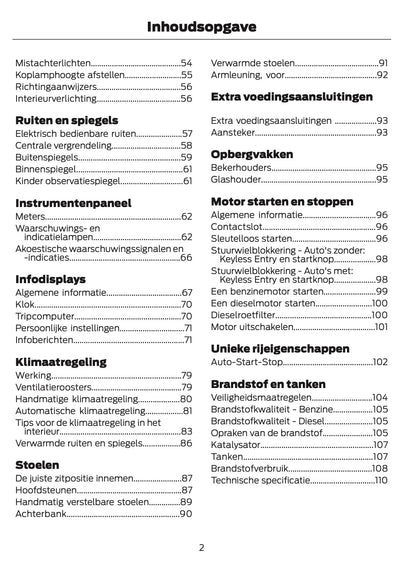 2014-2015 Ford B-Max Owner's Manual | Dutch