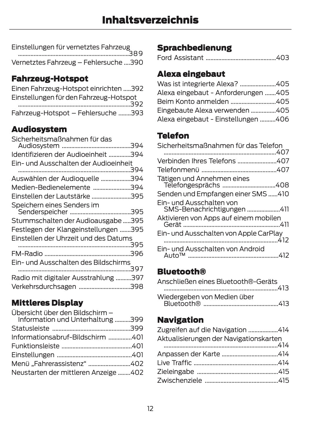 2026 Ford Bronco Owner's Manual | German