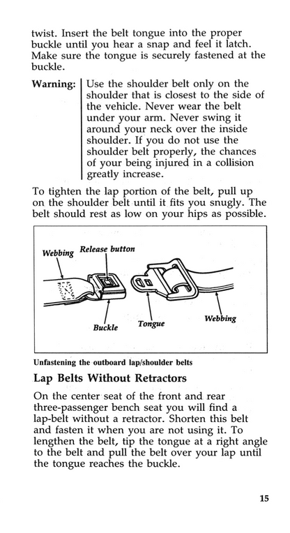 1993 Ford Bronco Owner's Manual | English