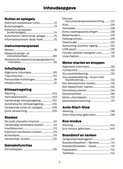 2012-2014 Ford C-Max Owner's Manual | Dutch