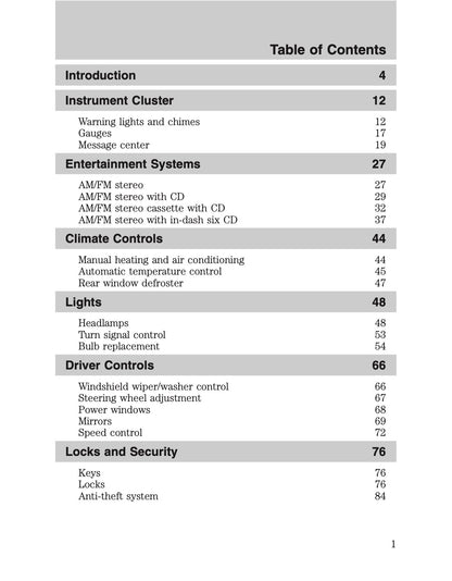 2010 Ford Crown Victoria/Mercury Grand Marquis Owner's Manual | English US