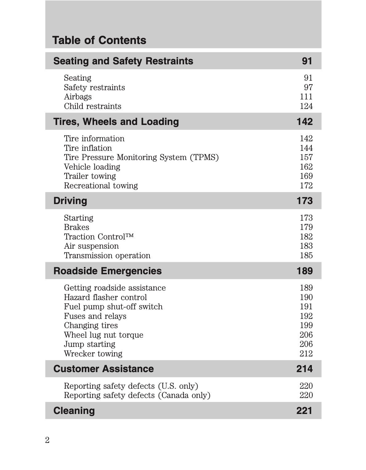 2010 Ford Crown Victoria/Mercury Grand Marquis Owner's Manual | English US