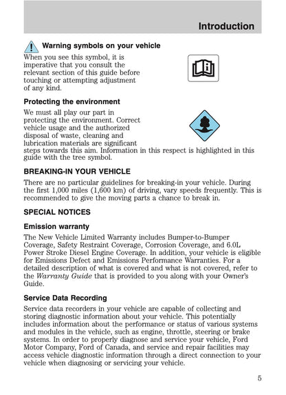 2005 Ford Excursion Owner's Manual | English US