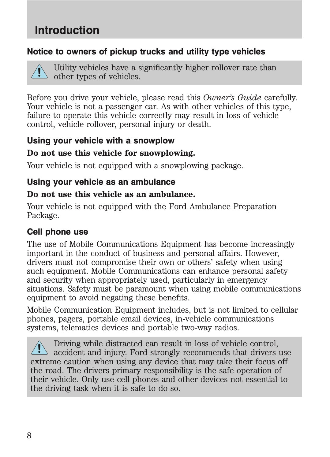 2008 Ford Explorer Sport Trac Owner's Manual | English US