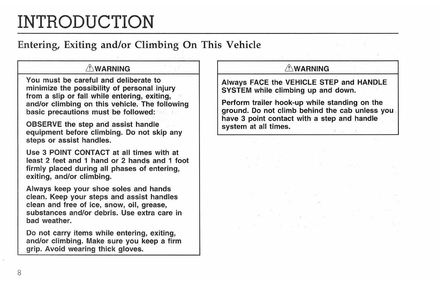 1996 Ford F&B Series Diesel Owner's Manual | English