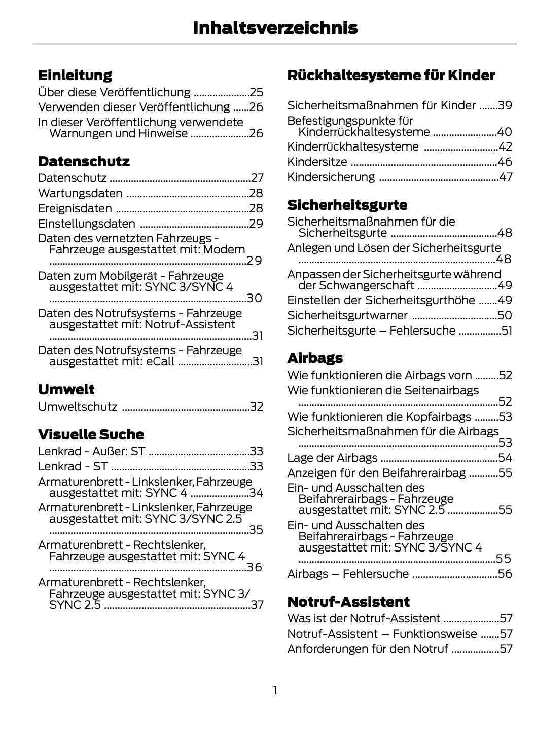 2023-2024 Ford Focus Owner's Manual | German