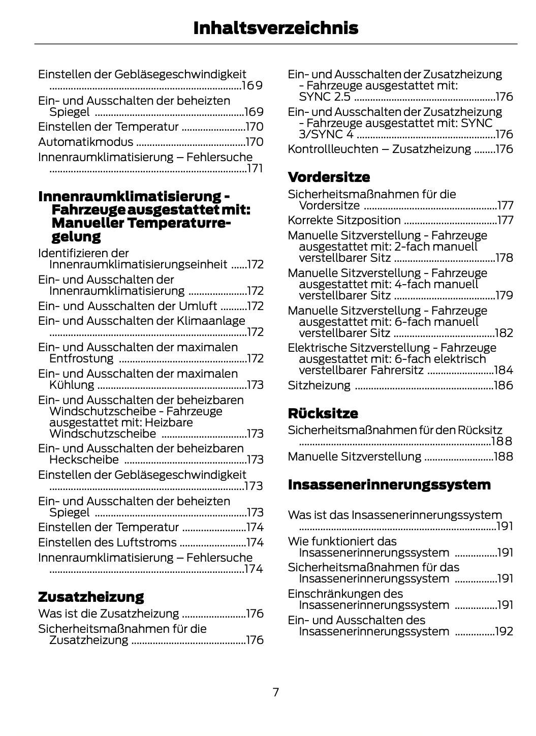 2023-2024 Ford Focus Owner's Manual | German