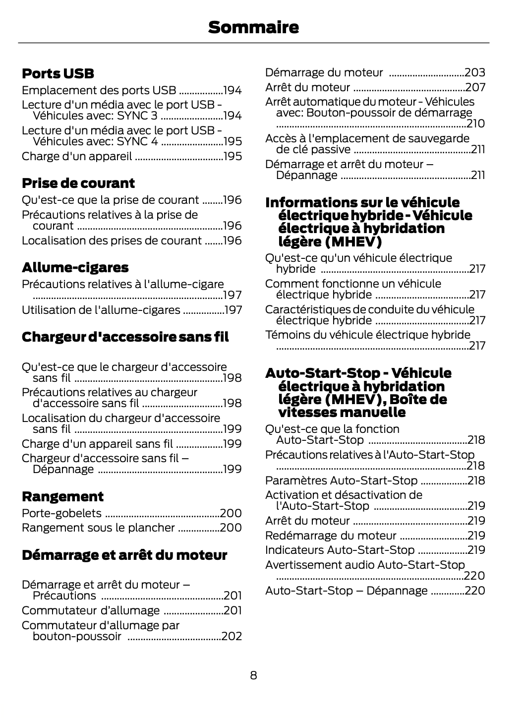 2023-2024 Ford Focus Owner's Manual | French