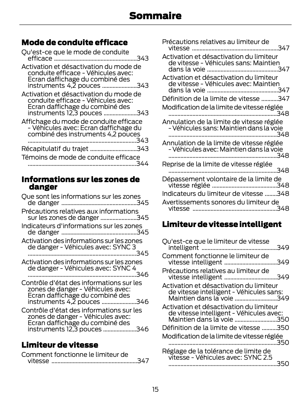 2023-2024 Ford Focus Owner's Manual | French