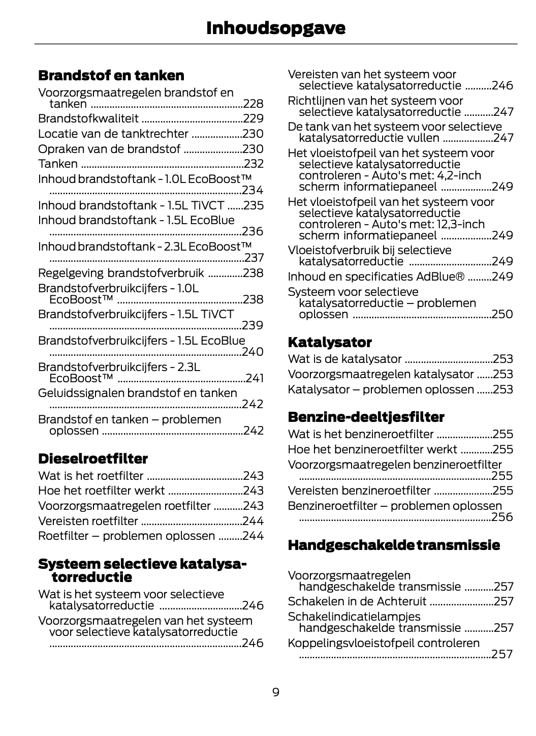 2023-2024 Ford Focus Owner's Manual | Dutch