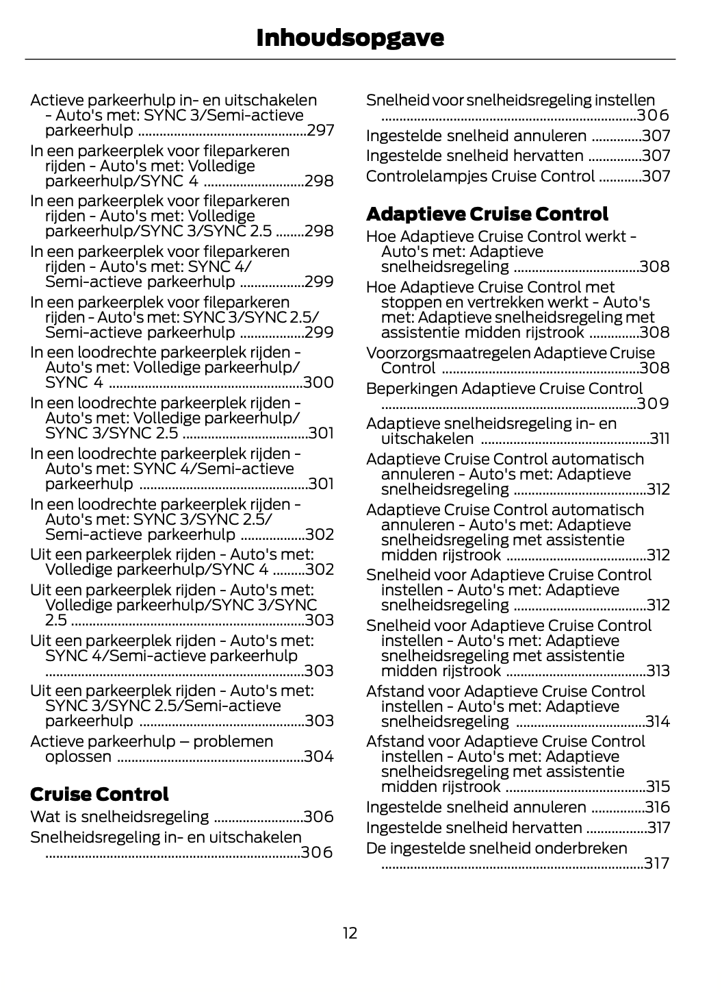 2023-2024 Ford Focus Owner's Manual | Dutch