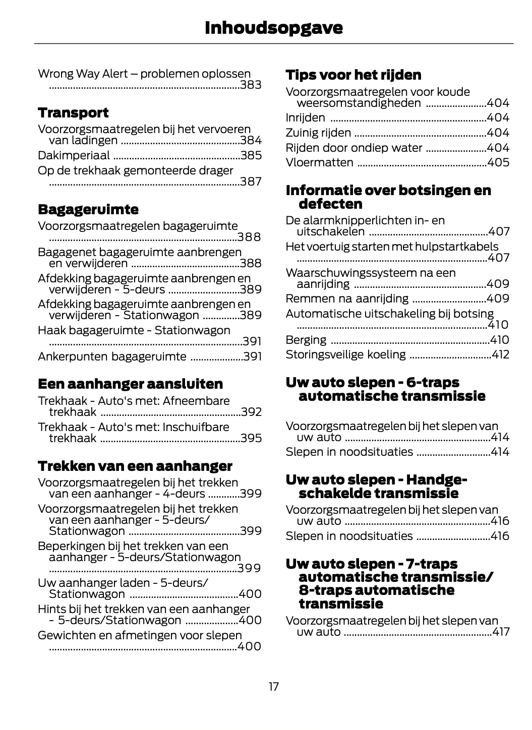 2023-2024 Ford Focus Owner's Manual | Dutch