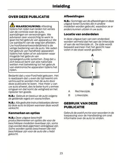 2023-2024 Ford Focus Owner's Manual | Dutch