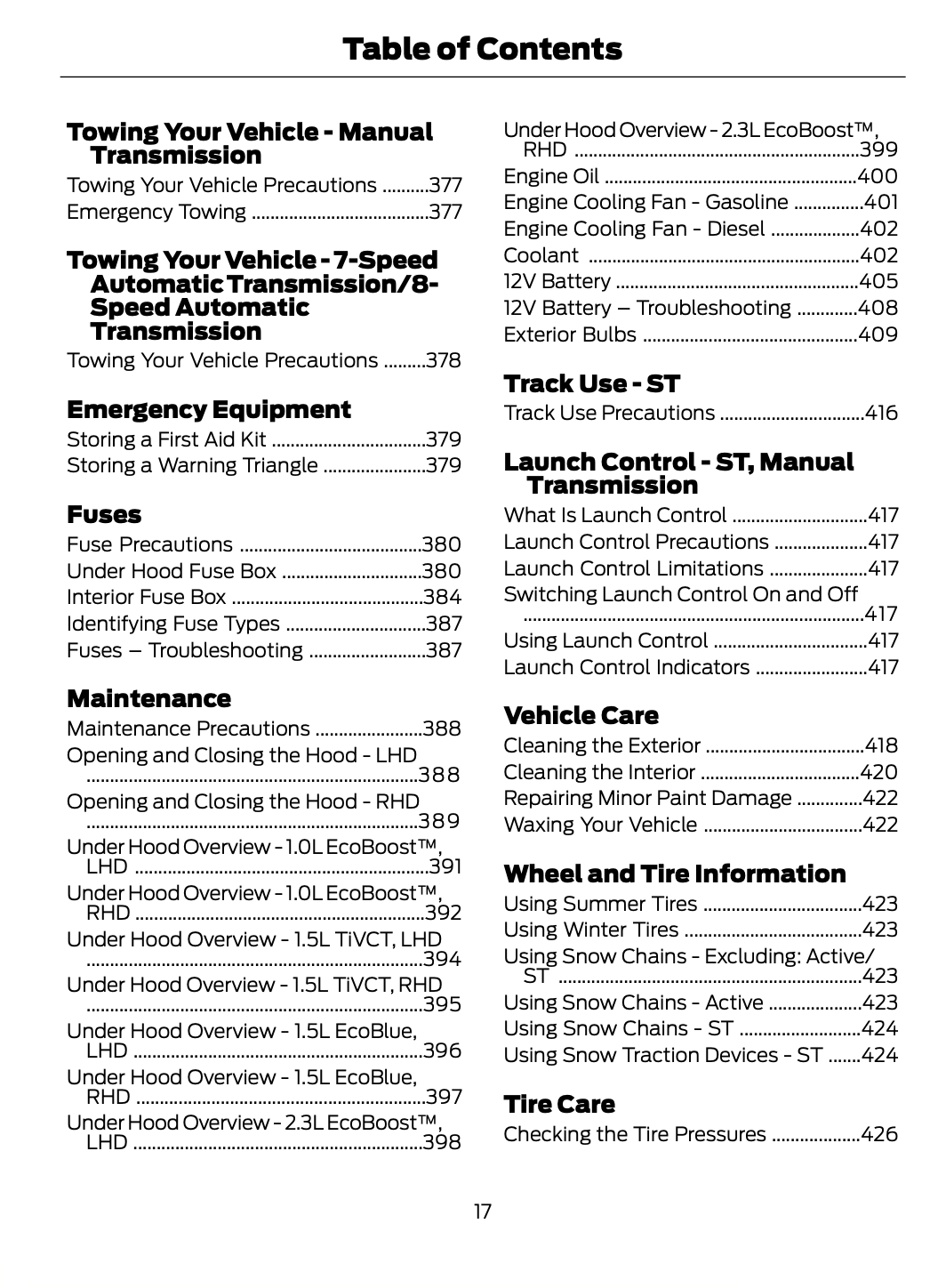 2023-2024 Ford Focus Owner's Manual | English