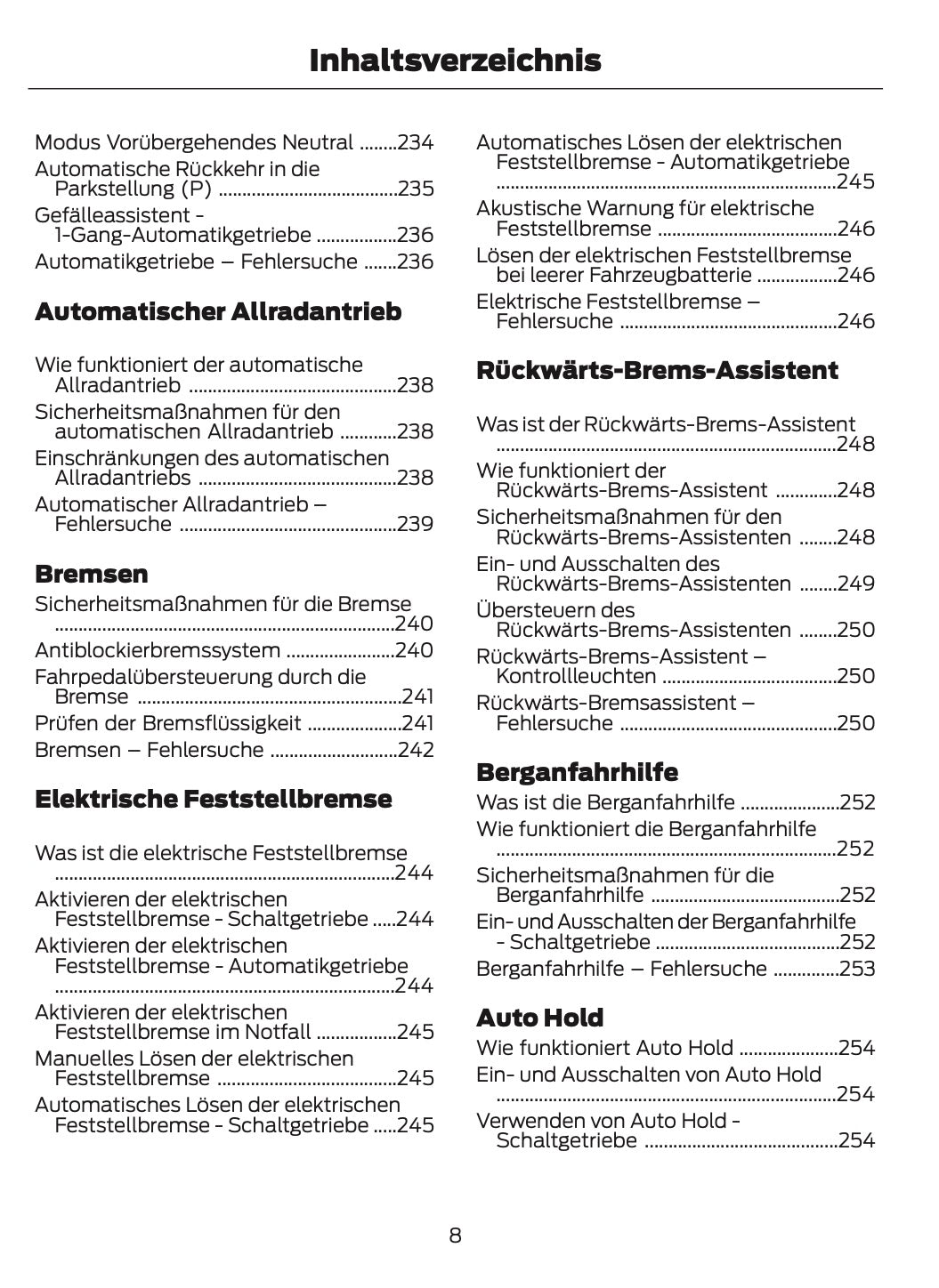 2024-2025 Ford Kuga Owner's Manual | German