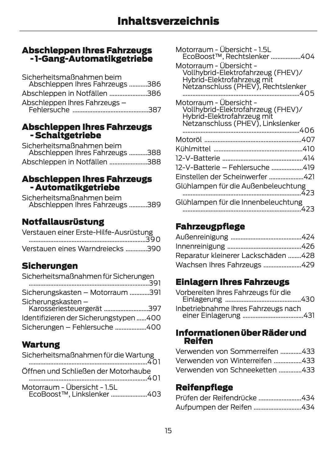 2024-2025 Ford Kuga Owner's Manual | German