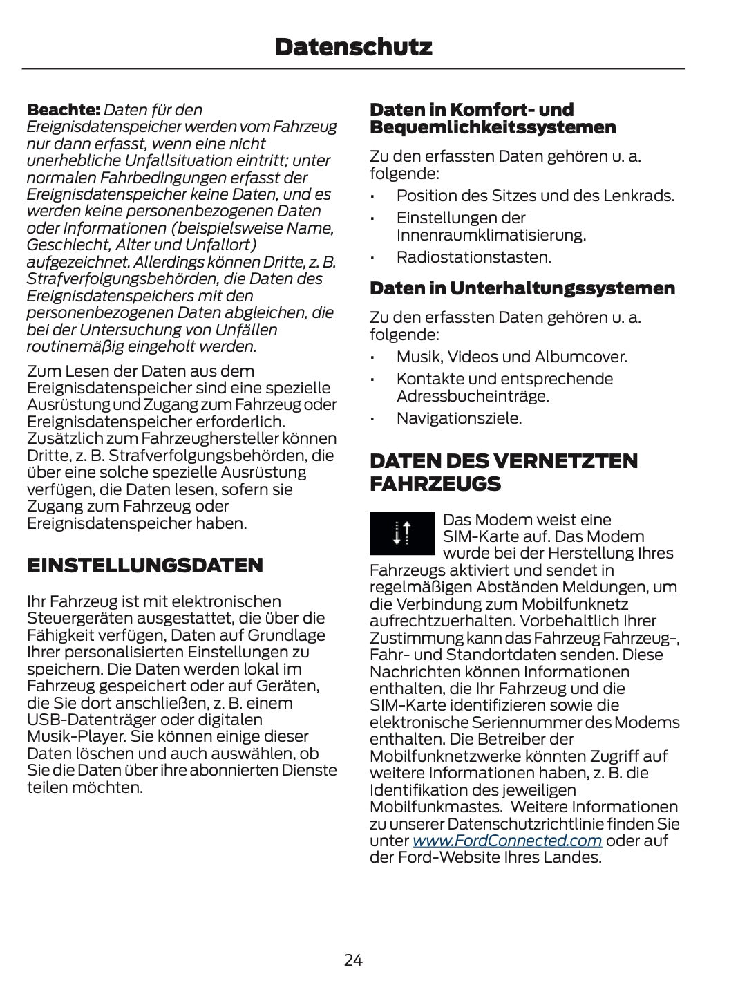 2024-2025 Ford Kuga Owner's Manual | German