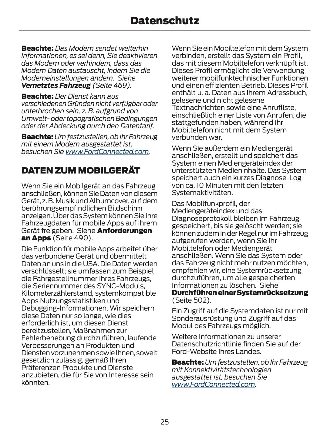 2024-2025 Ford Kuga Owner's Manual | German