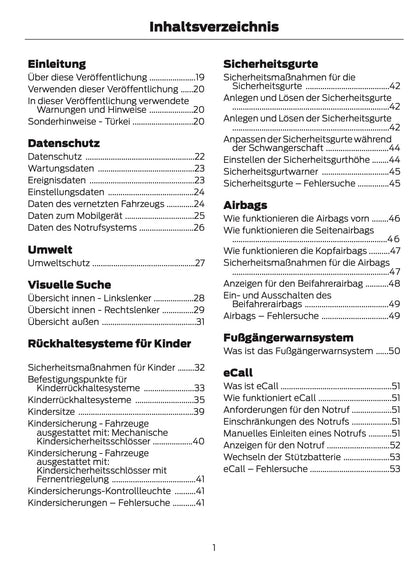 2024-2025 Ford Kuga Owner's Manual | German