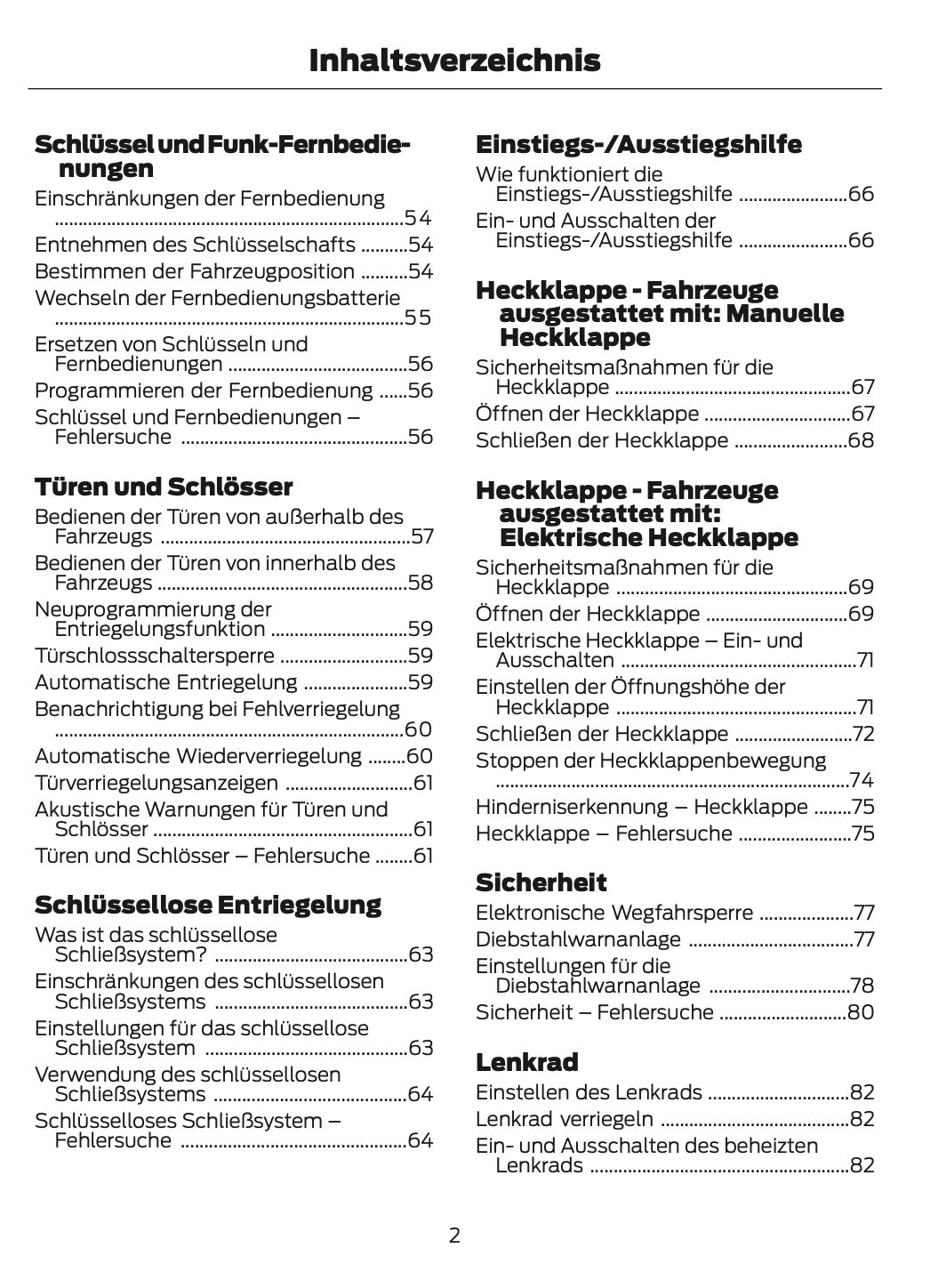 2024-2025 Ford Kuga Owner's Manual | German