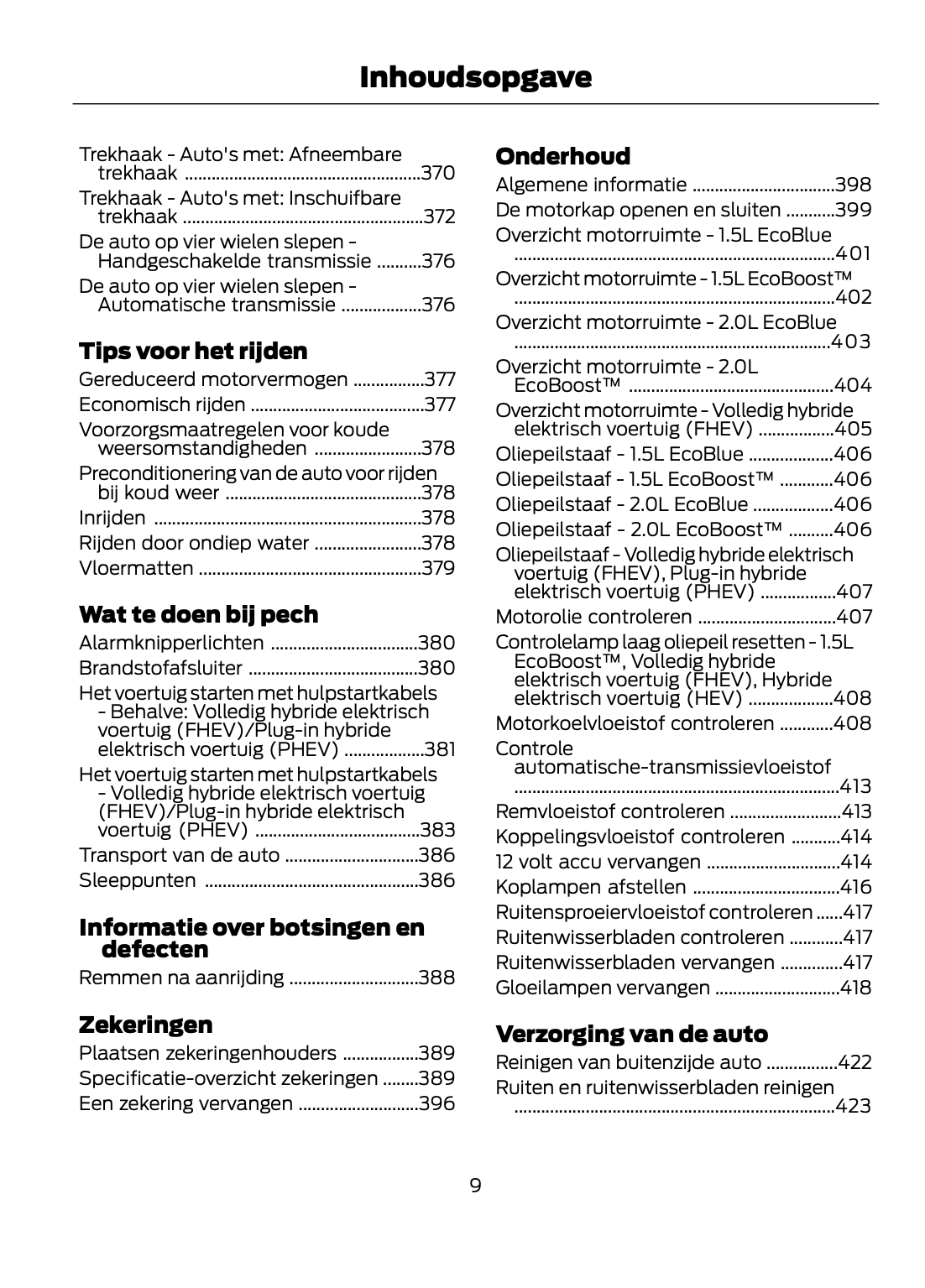 2021-2022 Ford Kuga Owner's Manual | Dutch