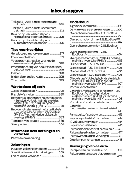 2021-2022 Ford Kuga Owner's Manual | Dutch