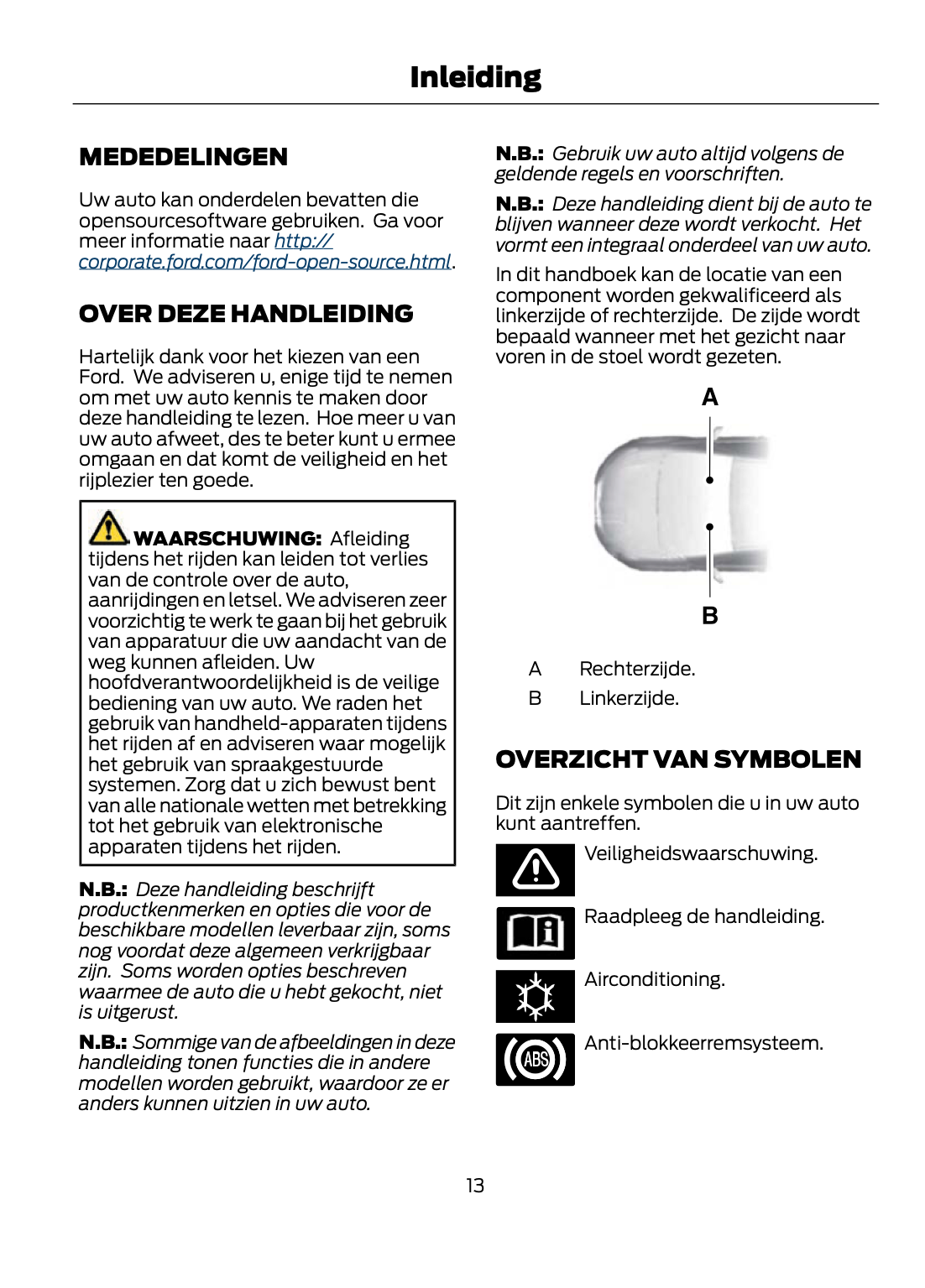 2021-2022 Ford Kuga Owner's Manual | Dutch