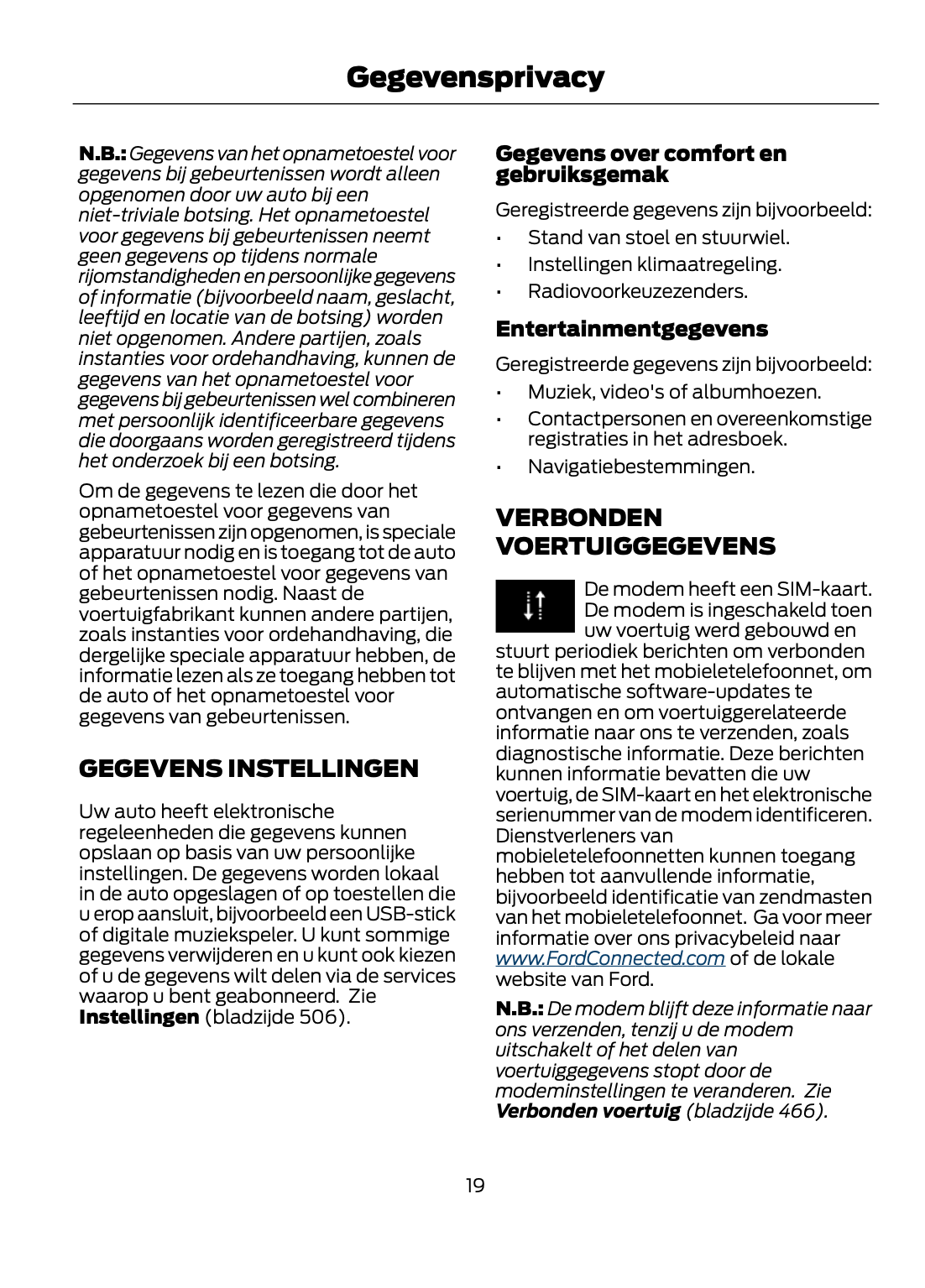 2021-2022 Ford Kuga Owner's Manual | Dutch