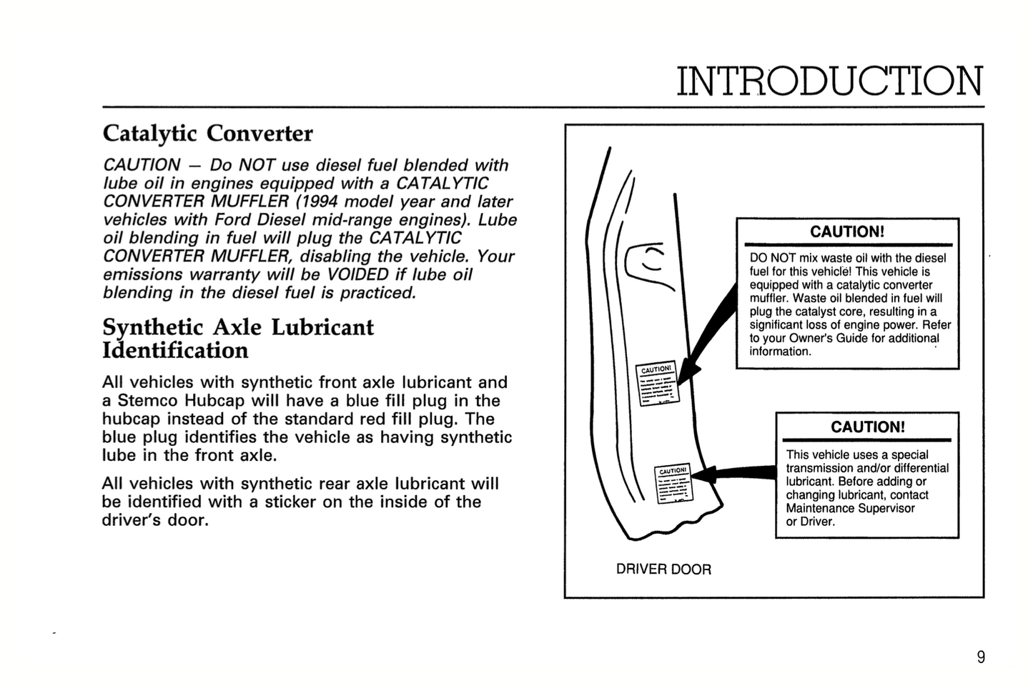 1994 Ford L-Series Owner's Manual | English