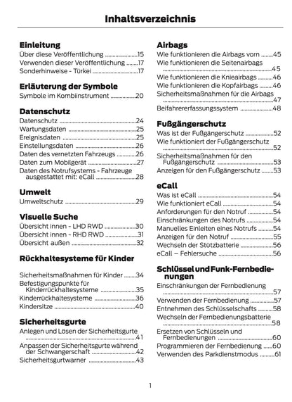 2024-2025 Ford Mustang Owner's Manual | German