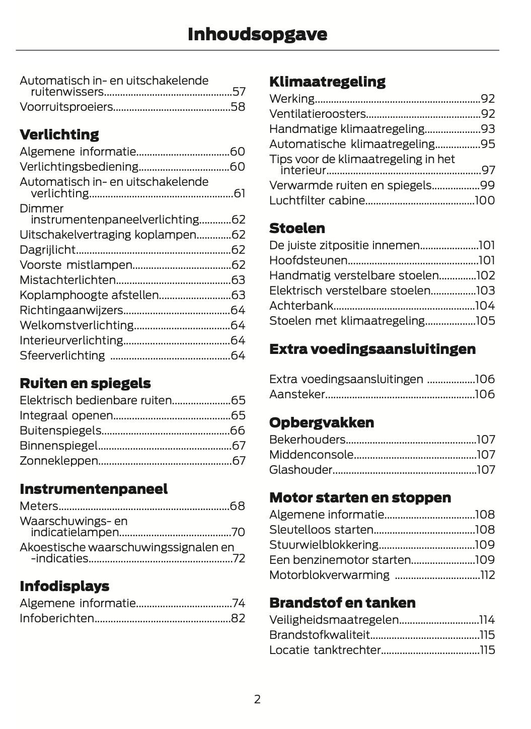 2015-2016 Ford Mustang Owner's Manual | Dutch